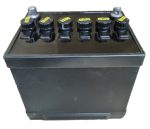 Delco Group 22D Battery Back with Black Caps and Yellow Letters