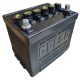 Delco Group 22D Battery Left Side with Black Caps and Yellow Letters
