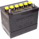 Delco 2SMR53R Battery with Yellow Caps and Yellow Letters