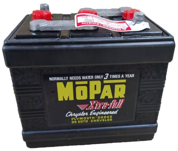 Group 1 Mopar 6 volt classic car battery Front